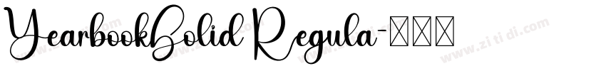 YearbookSolid Regula字体转换
